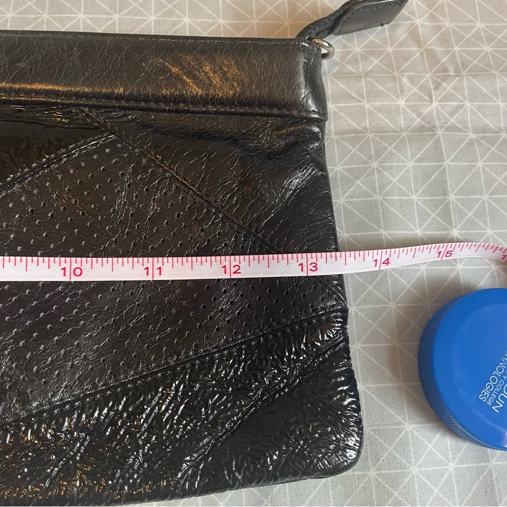 Hobo International Patchwork Black Leather Clutch Shoulder Bag - Picture 5 of 6